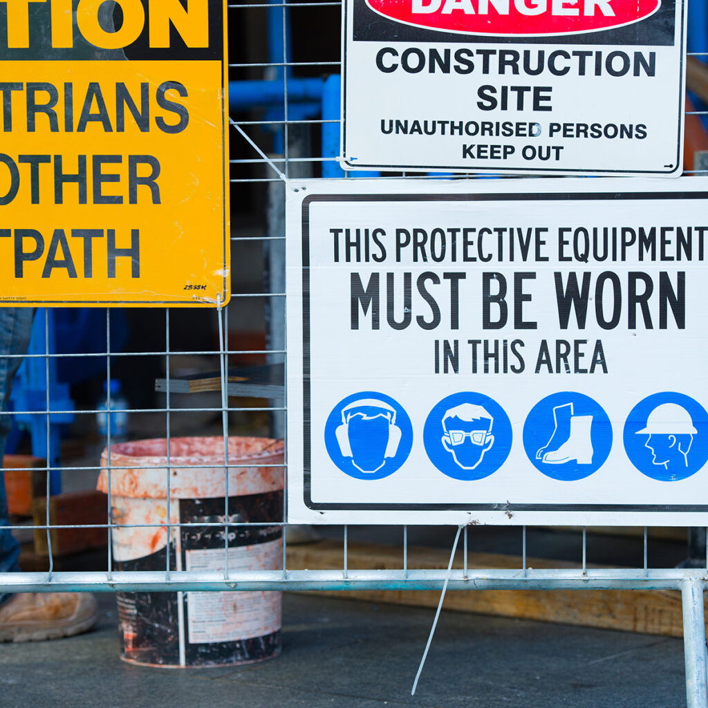 construction site signs